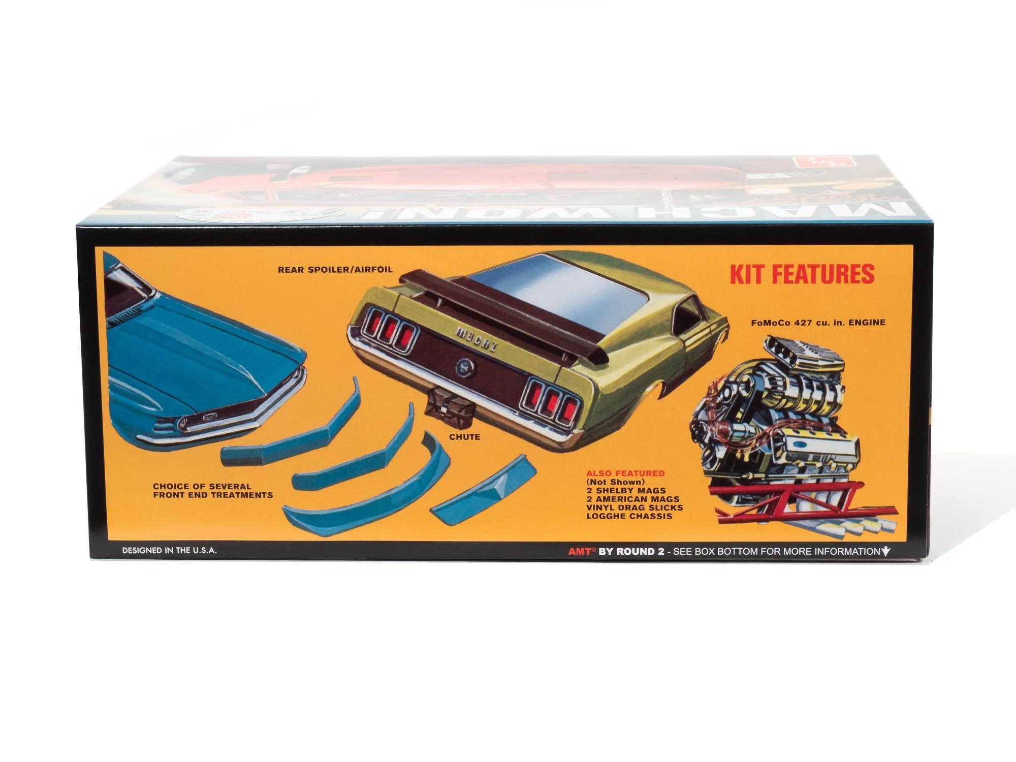 AMT 1/24 70 Ford Mustang Funny Car Mach Won Model Kit — official product photo 2