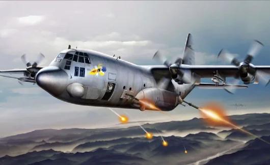 Italeri 1/72 Ac-130h Spectre Model Kit — box art