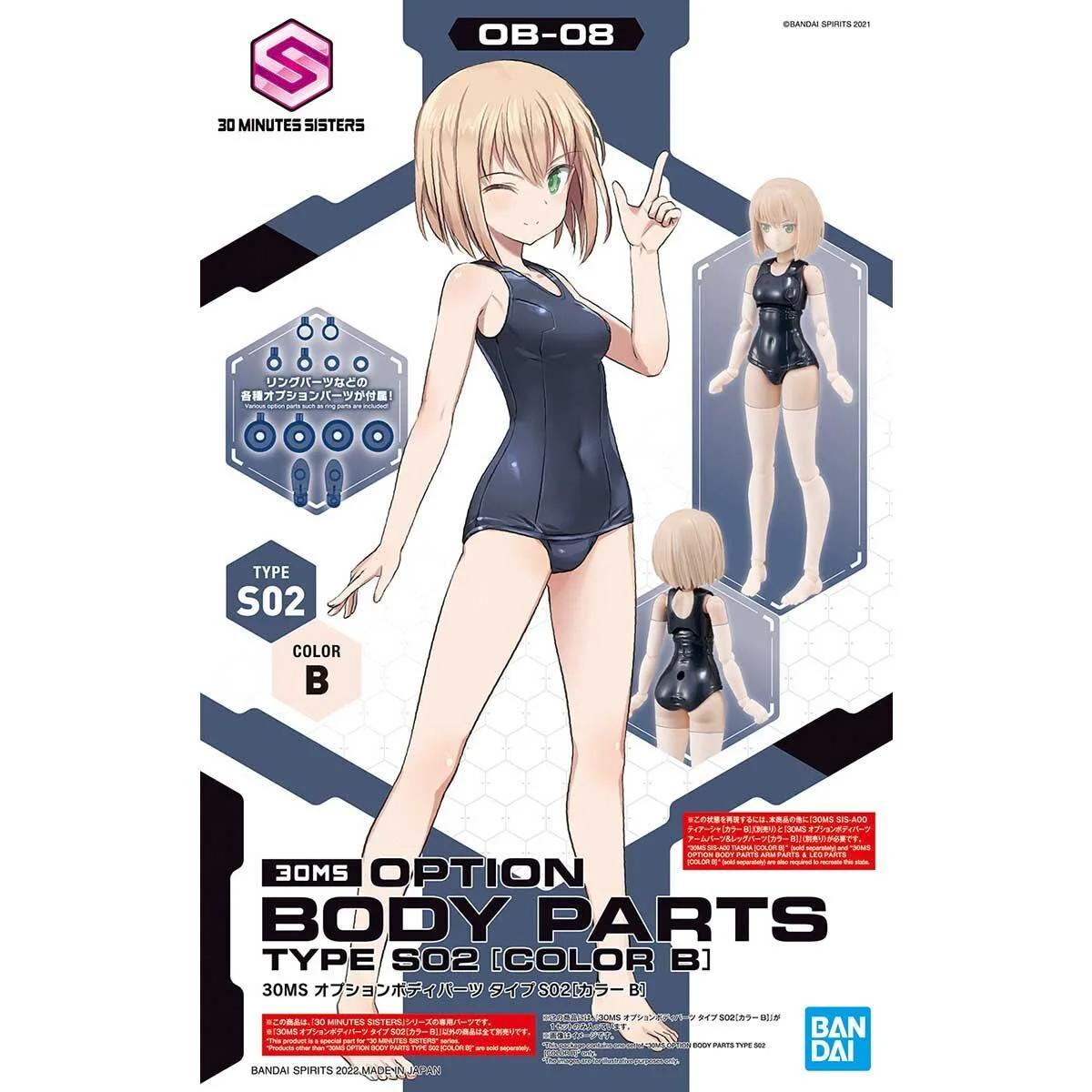 Bandai 1/144 30MS Option Body Parts S02 Color B Model Kit — official product photo 1