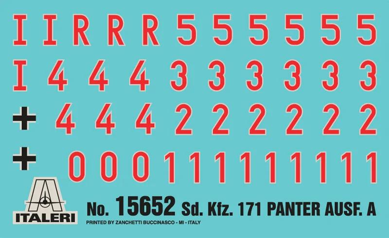 Italeri 1/56 WWII SD Kfz 171 Panther Ausf Model Kit — official product photo 3