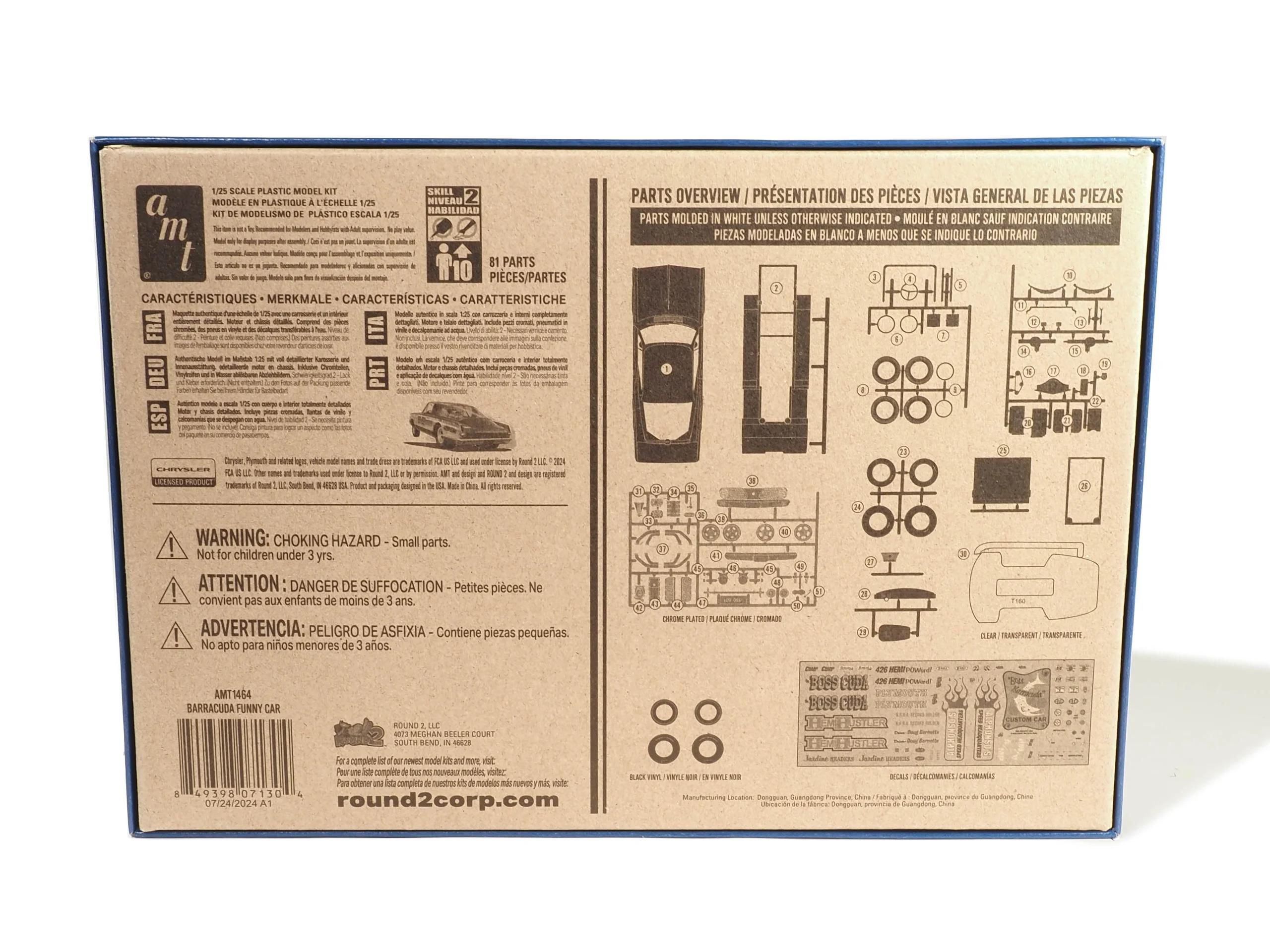 AMT 1/25 1966 Barracuda Fc Hemi Hustler Model Kit — official product photo 6