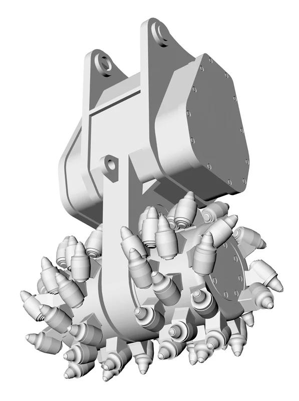 Hasegawa 1/35 Hitachi Excavator W Cutter Heads — official product photo 6