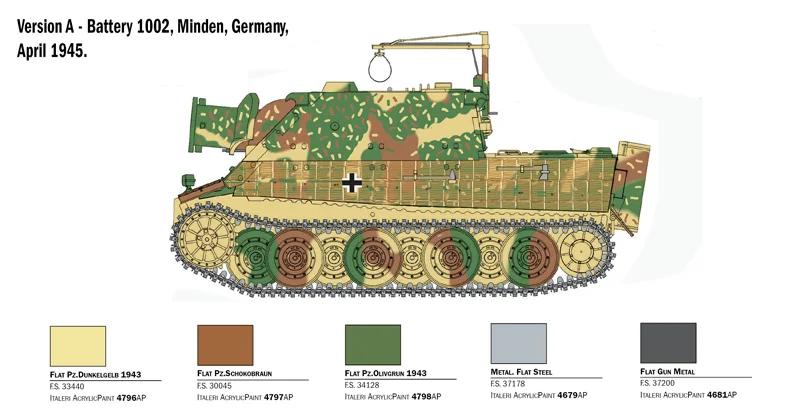 Italeri 1/35 38cm Rw 61 Auf Sturmmoser Tiger Model Kit — official product photo 4