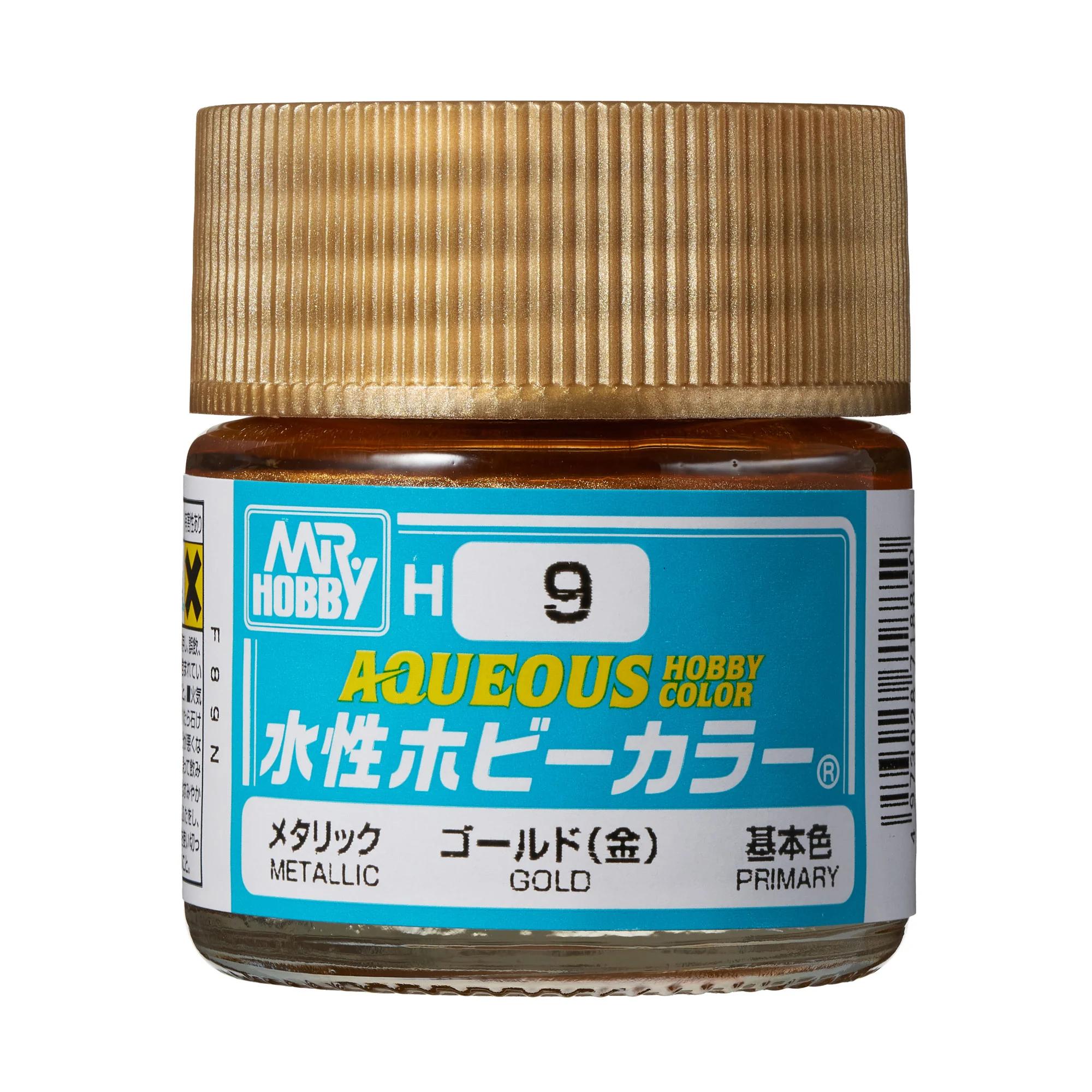 Mr. Hobby Aqueous Hobby Color Gold (H9) 10 ml — official product photo 1