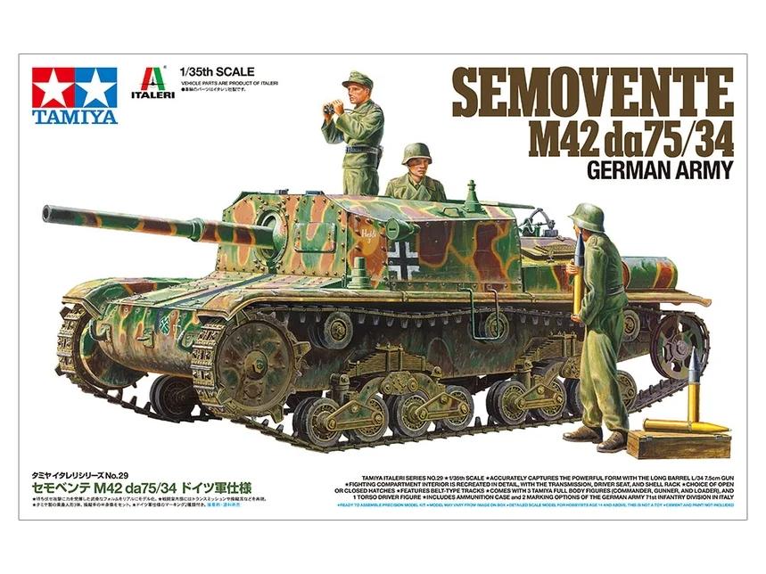 Tamiya Semovente M42 Da75 34 German Army Model Kit — box art