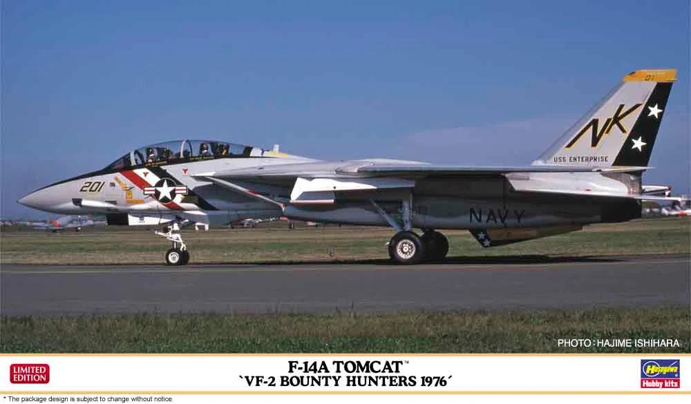 Hasegawa 1/72 F-14A Tomcat Vf2 Bounty Hunters 76 Model Kit — box art