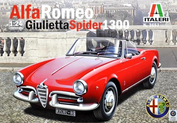 Italeri 1/24 Giulietta Spider 1600 Model Kit — box art