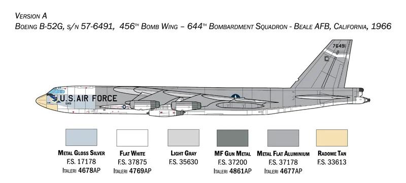 Italeri 1/72 B-52G Early W Hound Dog Missles Model Kit — official product photo 4