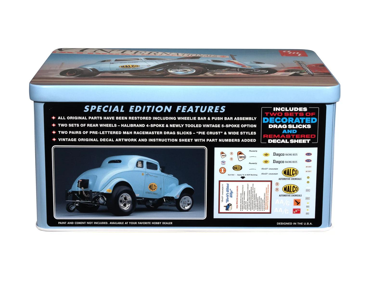 AMT 33willys Gasser Ohio George Tin Pkg 25 Model Kit — official product photo 4