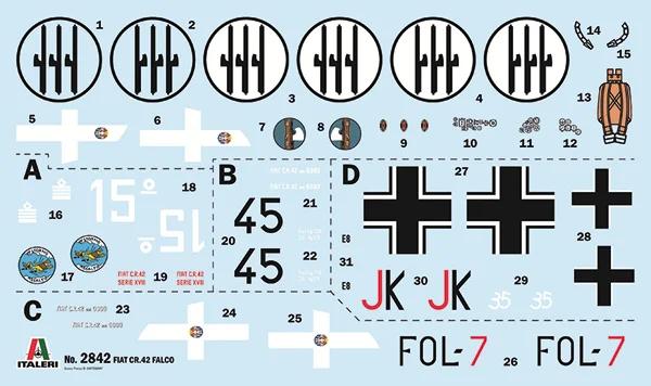 Italeri 1/48 Fiat Cr 42 Falco Assault Nf Model Kit — official product photo 3
