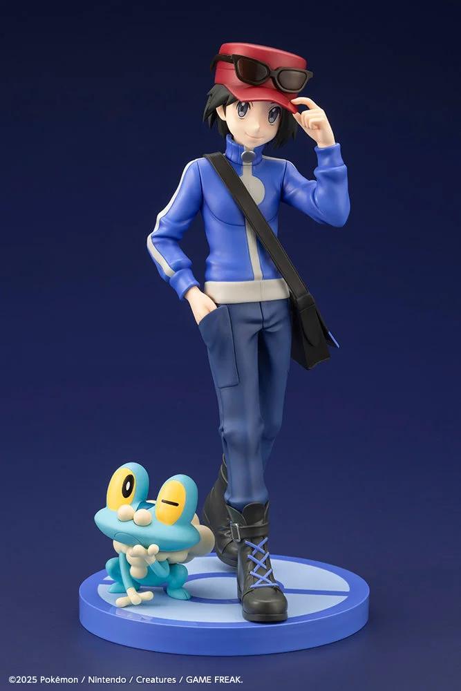 Pokémon Calem with Froakie Artfx J Statue — product photo