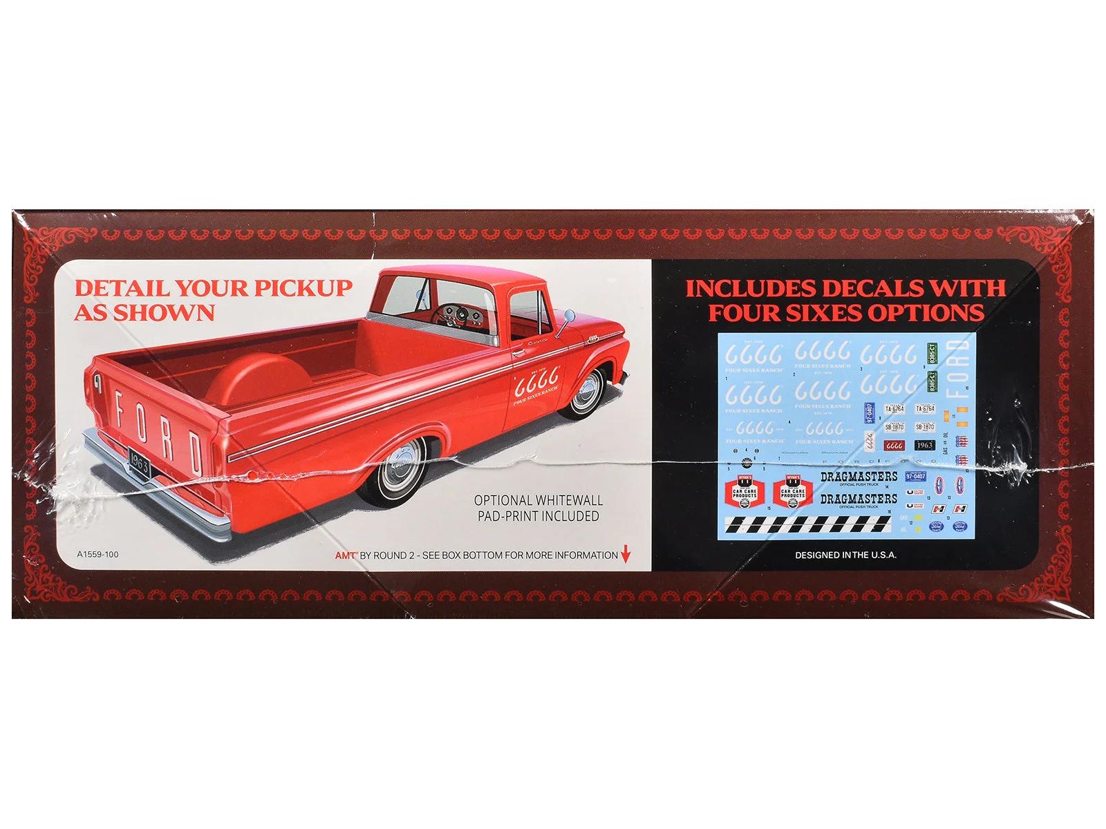 AMT 1/25 F-100 1963 Ford Four Sixes Ranch Model Kit — official product photo 3