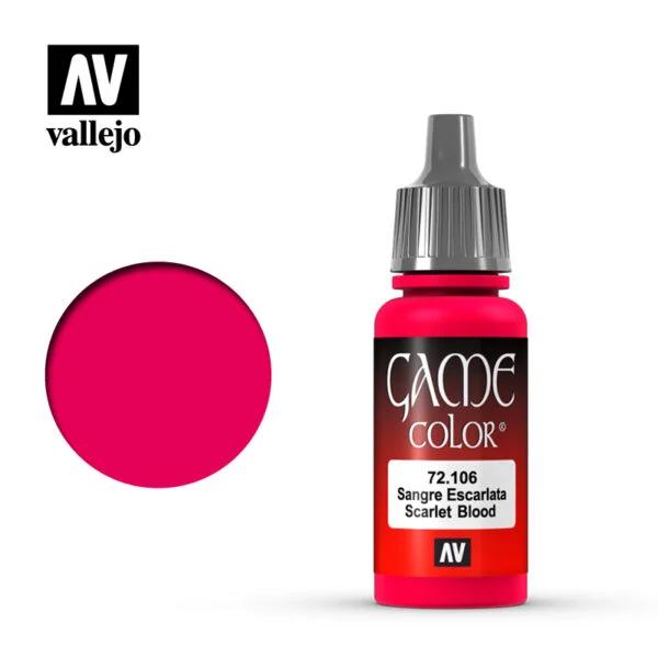 Vallejo Game Color Scarlet Blood 6pk