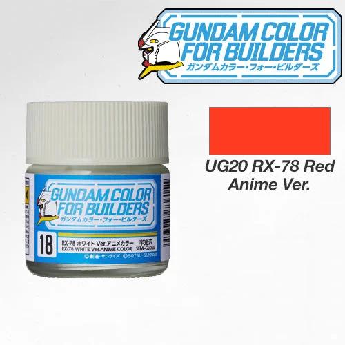 Mr. Hobby UG20 RX-78 Red (Anime Ver.) Gundam Color for Builders 10ml — product photo