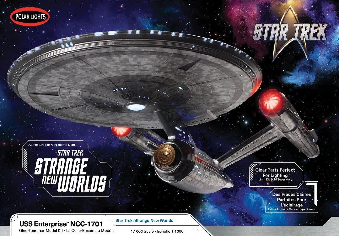 Polar Lights 1/1000 Uss Enterprise Strange New Worlds Model Kit — box art