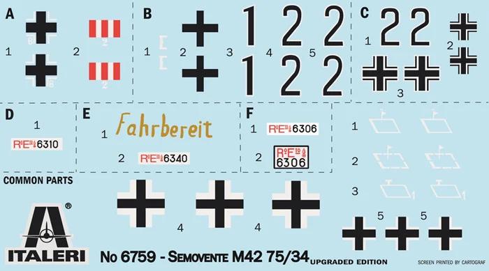 Italeri 1/35 Semovente M42 Da 75 34 Upgraded Model Kit — official product photo 2
