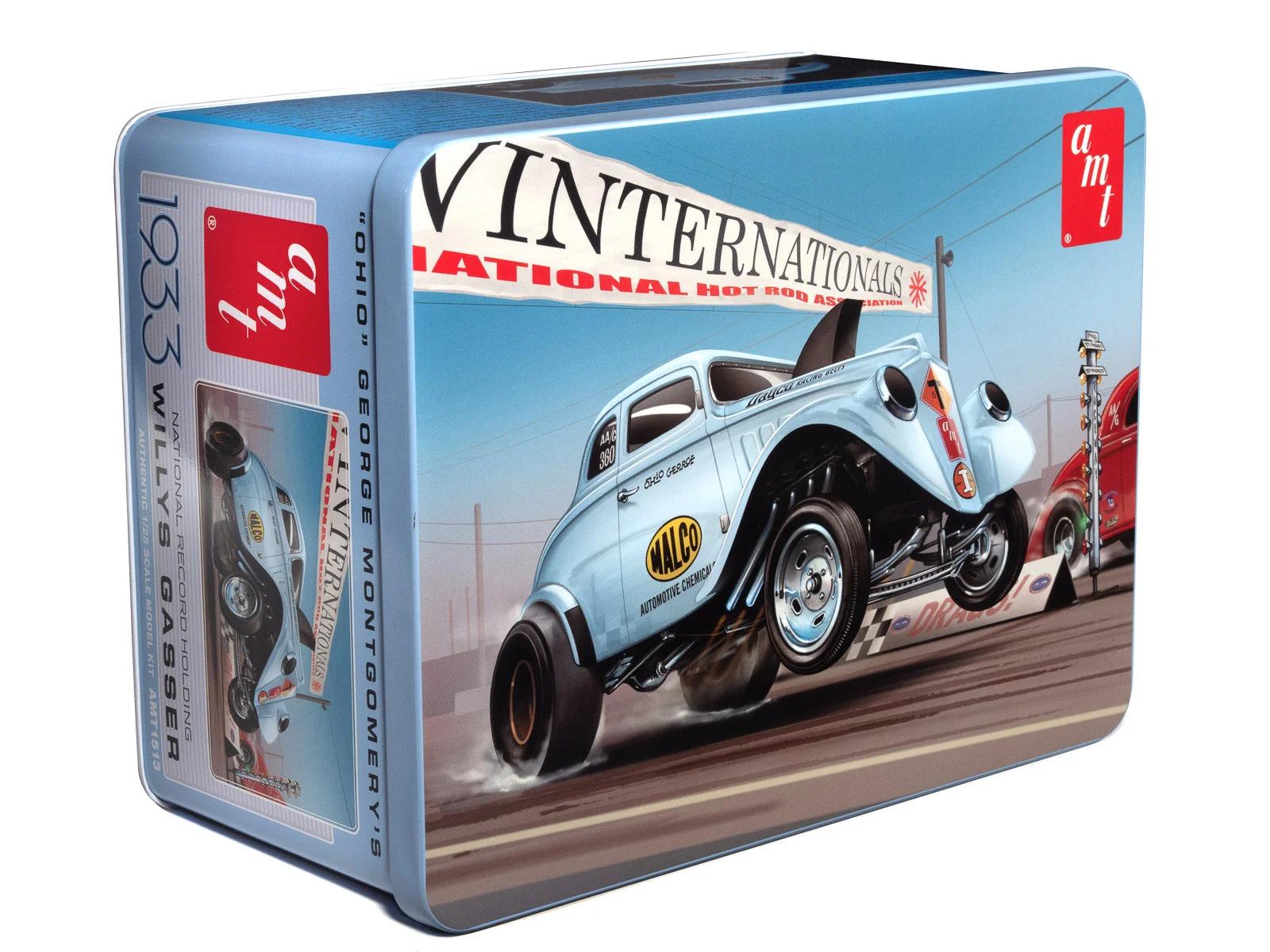 AMT 33willys Gasser Ohio George Tin Pkg 25 Model Kit — official product photo 1