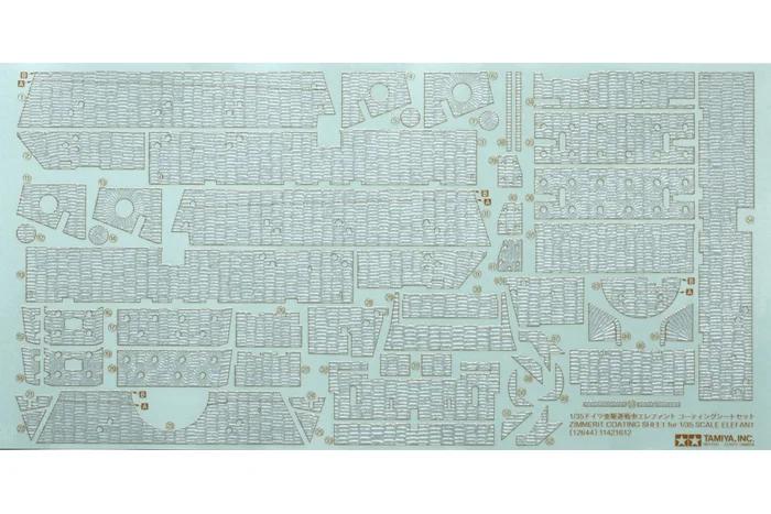 Tamiya Zimmerit Coating Sheet Elefant Model Kit — box art
