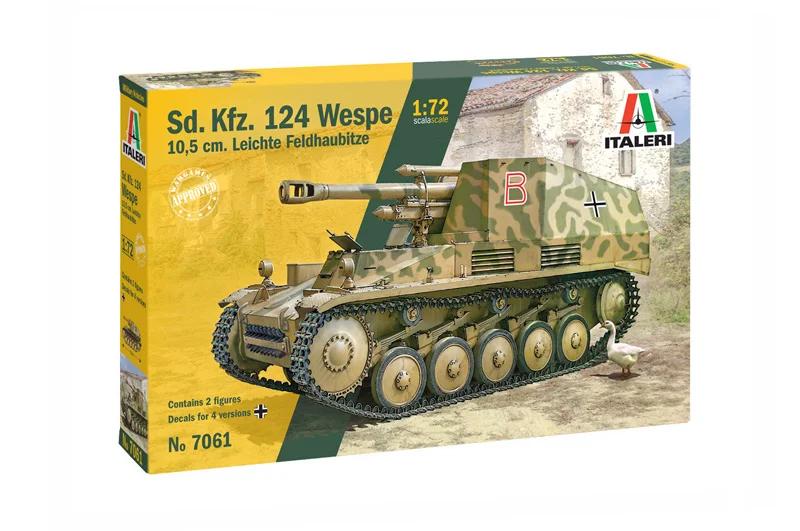 Italeri 1/72 SD Kfz 124 Wespe 10 5cm Model Kit — official product photo 2
