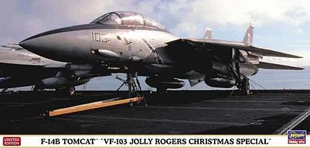 Hasegawa F-14B Tomcat Vf-103 Jolly Roger Xmass Model Kit — box art
