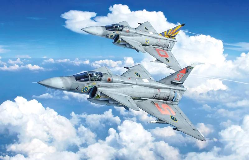 Italeri Saab Ja37 Aj37 Viggen Fghtr 48 Model Kit — official product photo 1
