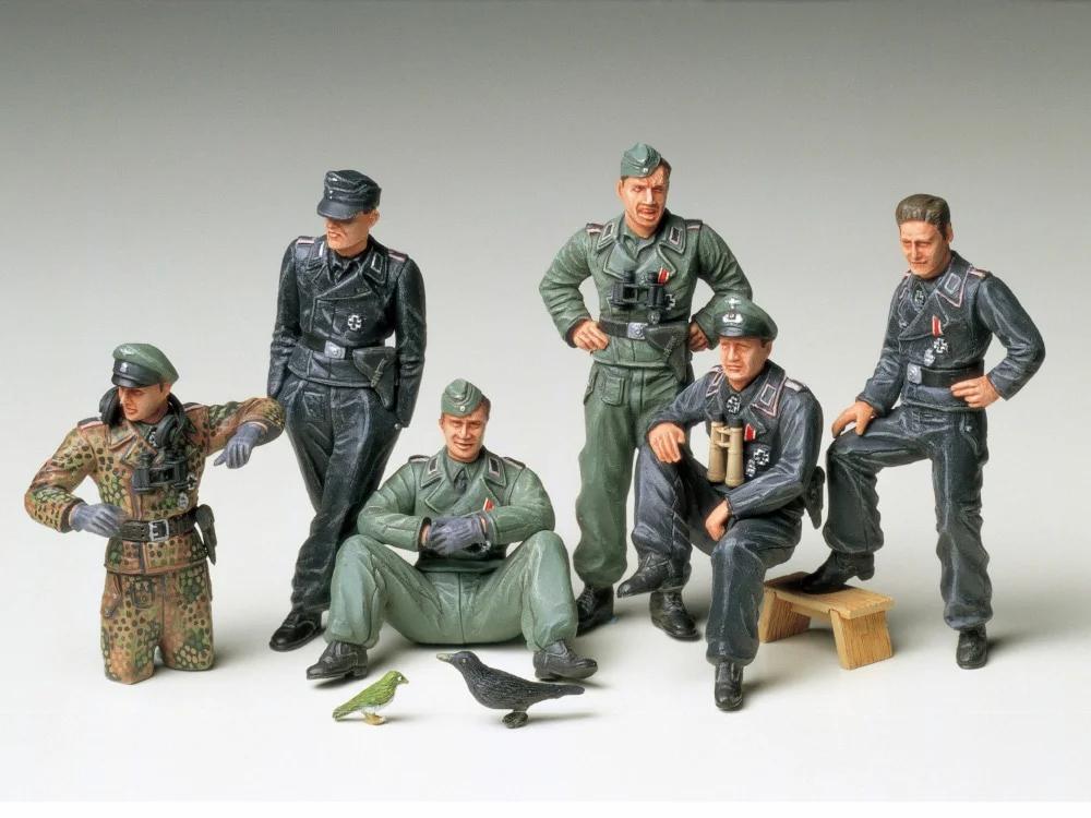 Tamiya 1/35 German Tank Crew At Rest Model Kit — official product photo 1