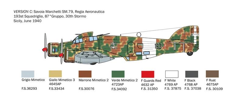 Italeri 1/72 S M 79 M Sparviero Bomber Model Kit — official product photo 6