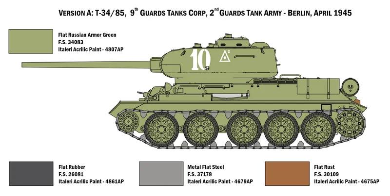 Italeri 1/35 T-34 85 Model Kit — official product photo 5