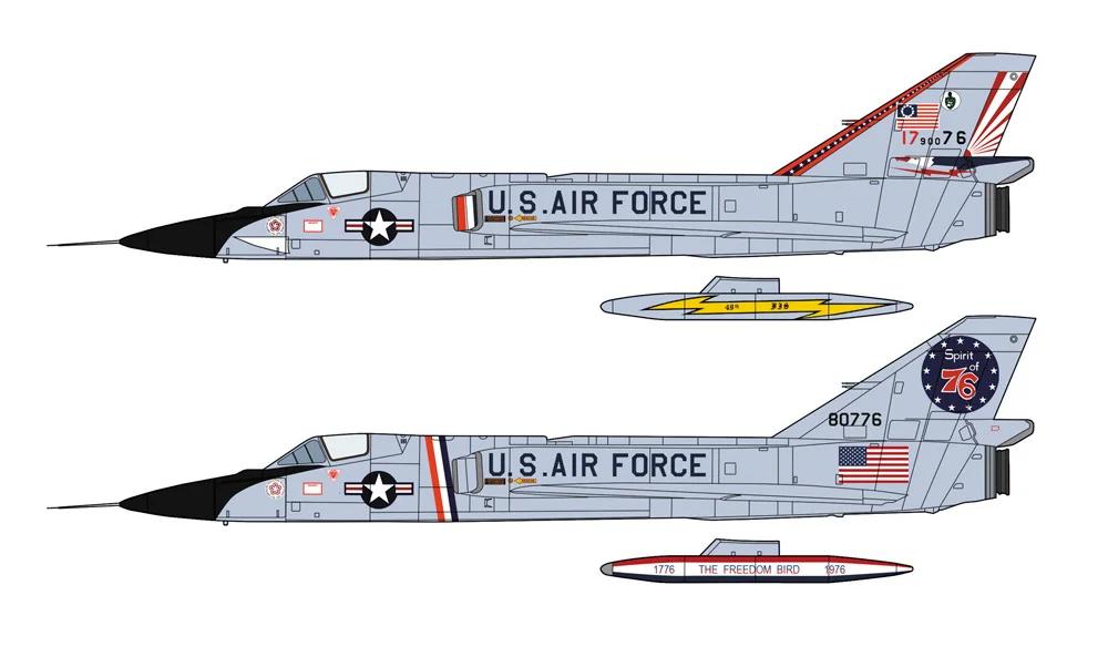 Hasegawa 1/72 F-106A Delta Dart Bicentennial 2pk Model Kit — official product photo 1