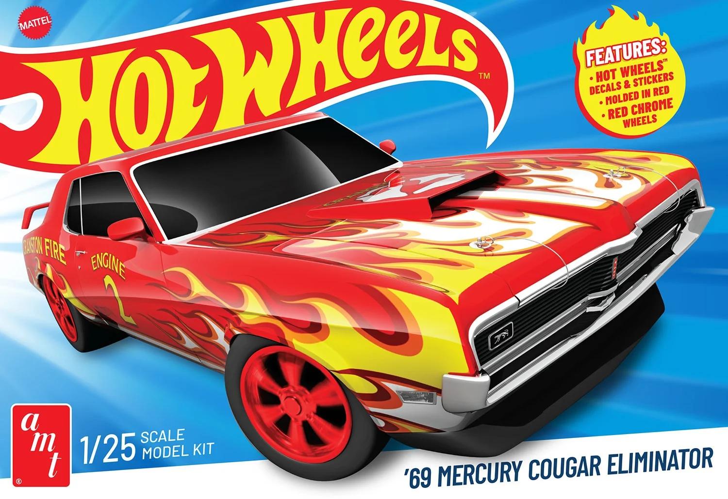 AMT 1/25 1969 Cougar Eliminator Hot Wheels Model Kit — box art