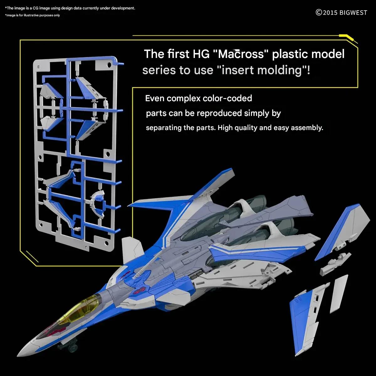 Bandai 1/100 HG VF-31J Siegfried Hayate Immelmann Model Kit — product photo 5