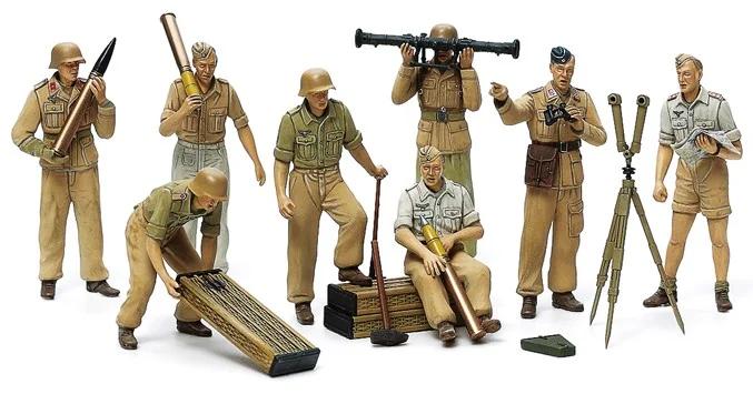 Tamiya 1/35 German Artillery Crew Model Kit — box art