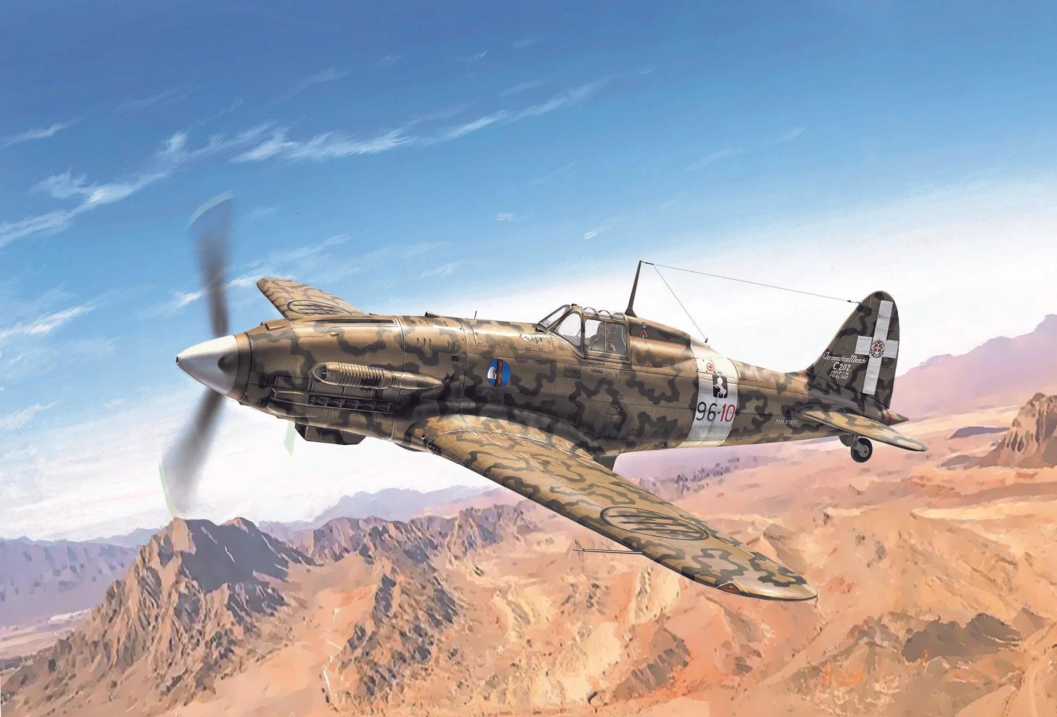 Italeri 1/32 Macchi M C 202 Folgore Model Kit — box art