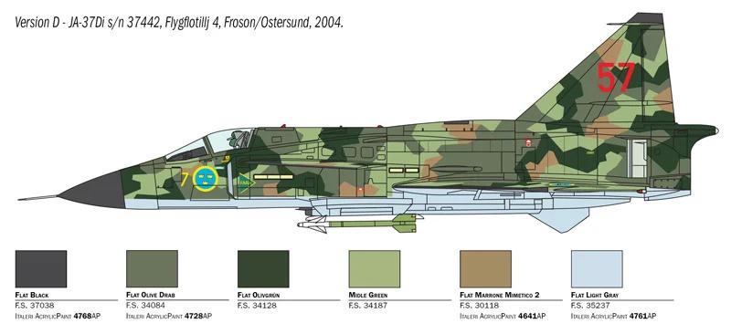 Italeri Saab Ja37 Aj37 Viggen Fghtr 48 Model Kit — official product photo 5