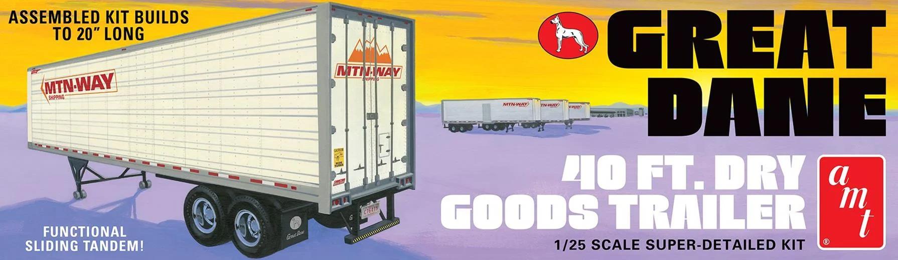 AMT 1/25 Great Dane Dry Goods Semi Trailer Model Kit — box art