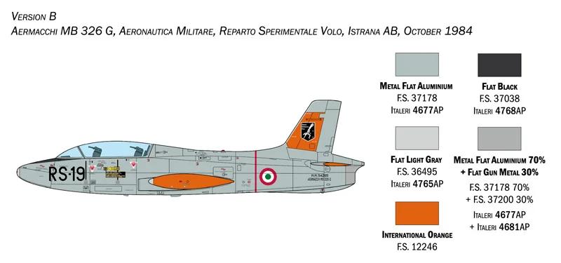 Italeri 1/48 Aermacci Mb 326 Model Kit — official product photo 5