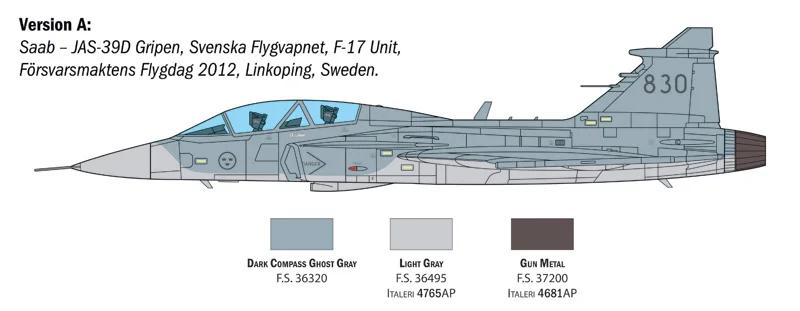 Italeri 1/48 Jas 39 Gripen Twin Seater Model Kit — official product photo 4