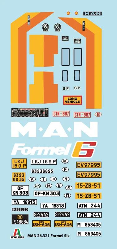 Italeri 1/24 Man 26 321 Formal Six Model Kit — official product photo 2