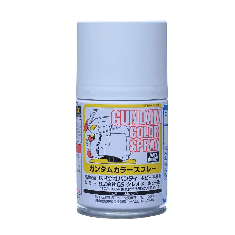 Mr. Hobby Gundam Color Spray MS White (SG01) 100 ml — official product photo 1