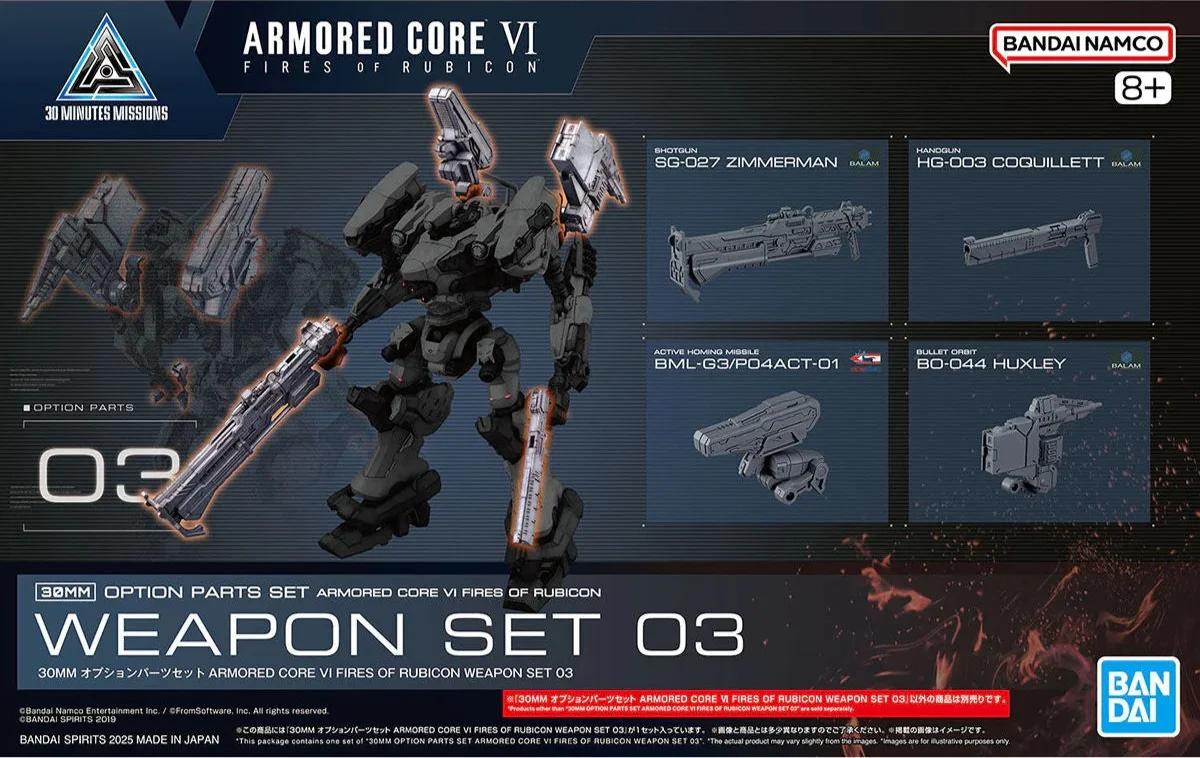 Bandai Option Parts Set Armored Core Vi Set Model Kit — box art