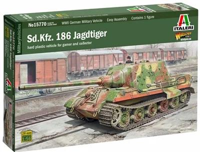 Italeri 1/56 SD Kfz 186 Jagdtiger Model Kit — box art