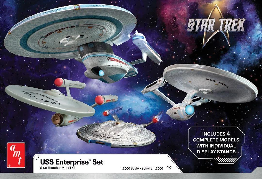 AMT 1/2500 Startrek Uss Enterprise 4pc Set Model Kit — box art