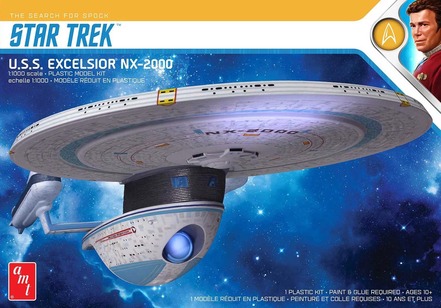 AMT 1/1000 Star Trek Uss Excelsior Model Kit — box art