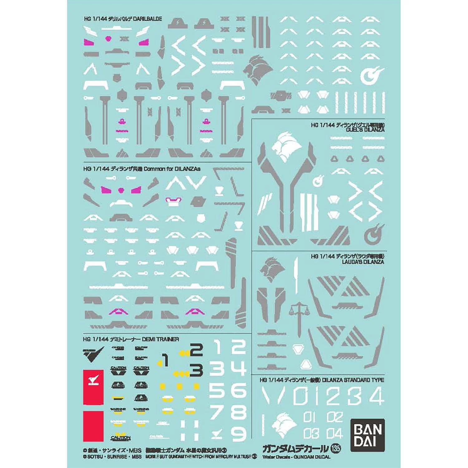 Bandai GD-135 Wfm Decal — product photo