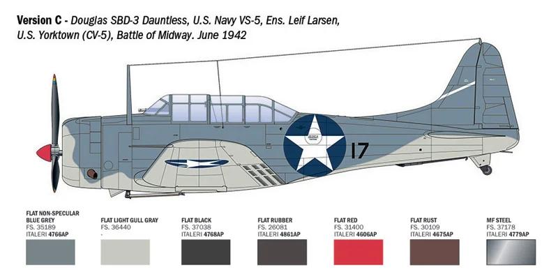 Italeri 1/48 SBD-3 Dauntless Usn Model Kit — official product photo 4