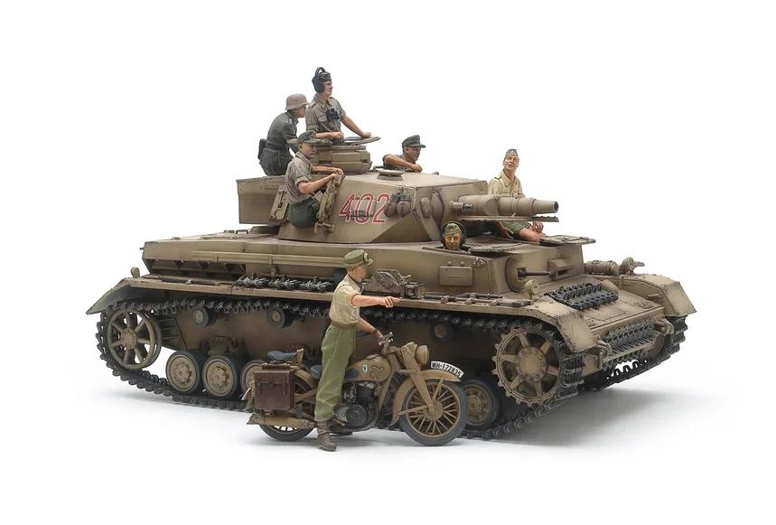 Tamiya Panzerkampfwagen IV Ausf F Motorcycle Model Kit — box art