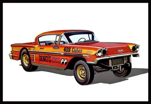AMT 1/25 58 Chevy Impala Hardtop Ala Impala Model Kit — box art