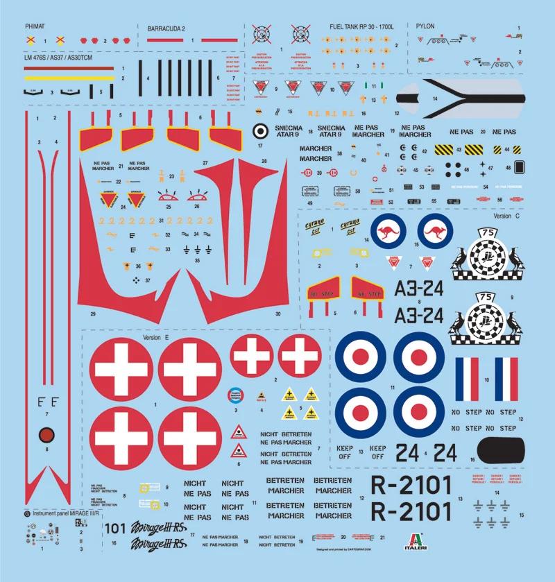 Italeri 1/32 Mirage III E R Model Kit — official product photo 2