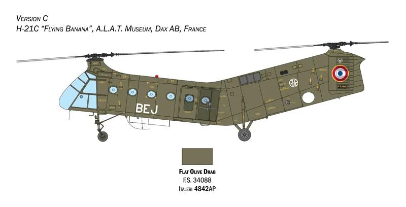 Italeri 1/48 H-21C Flying Banana Gunship Model Kit — official product photo 6