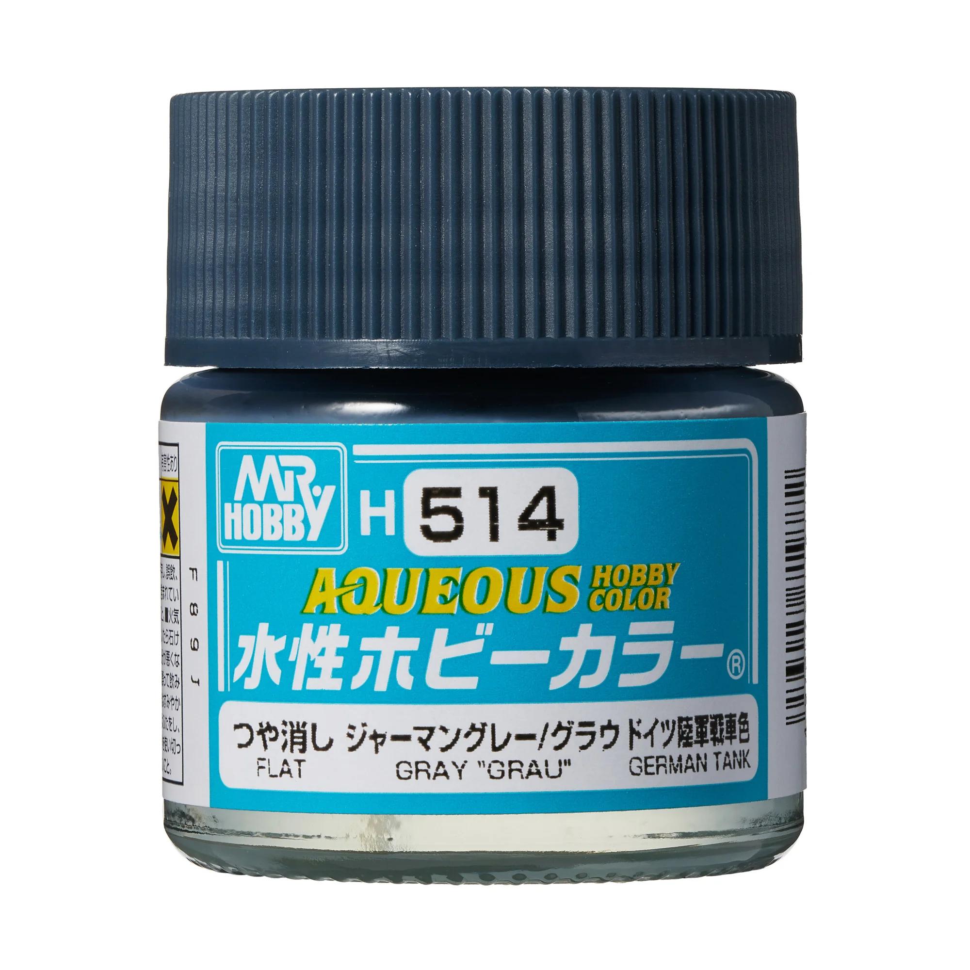 Mr. Hobby Aqueous Hobby Color Gray “Grau” (H514) 10 ml — official product photo 1
